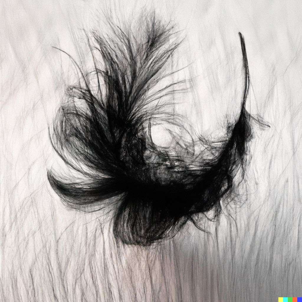a representation of anxiety, made from feathers